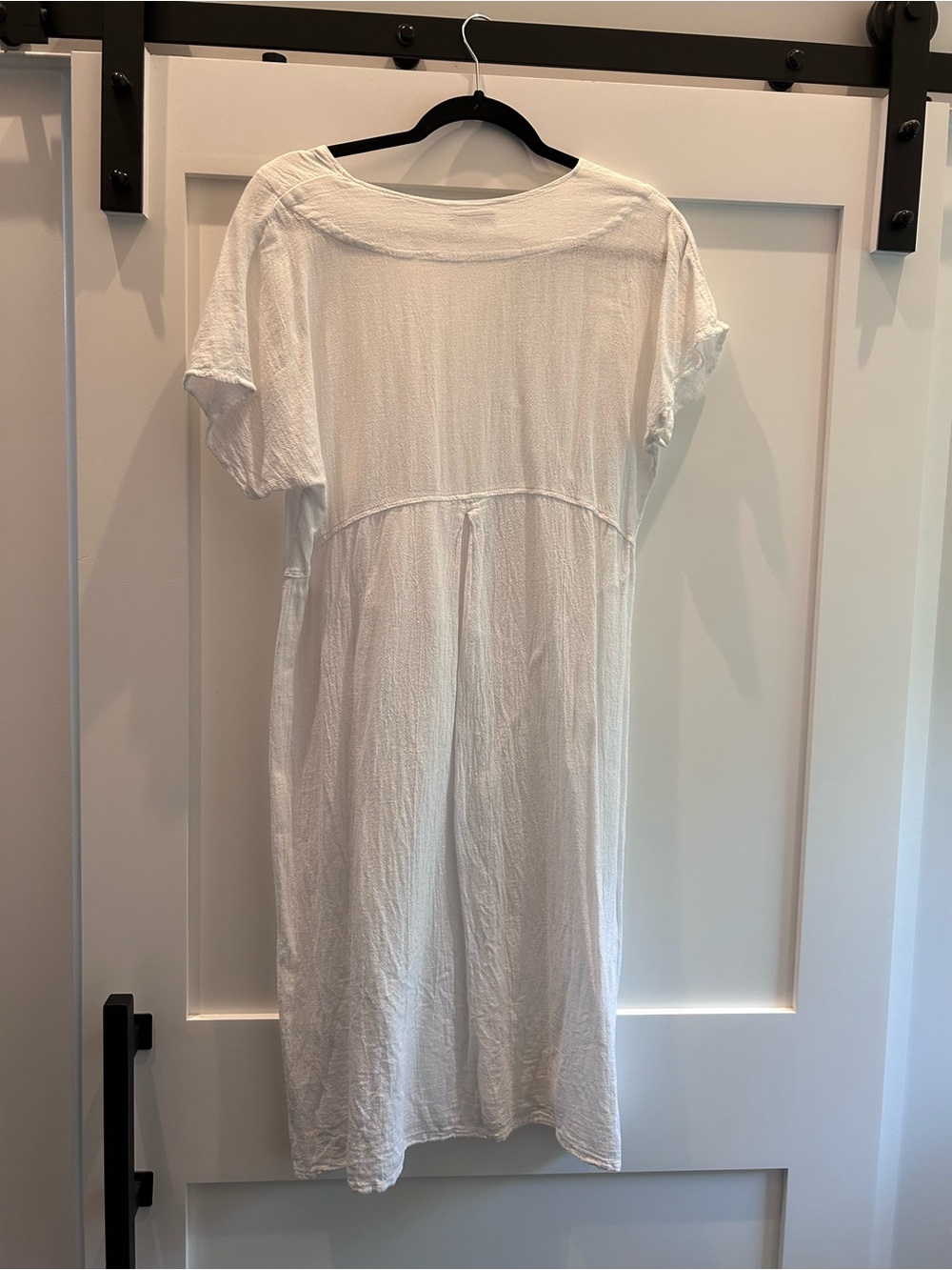White V-Neck Gauzey Coverup Size Medium Made in Mexico - Picture 3 of 4